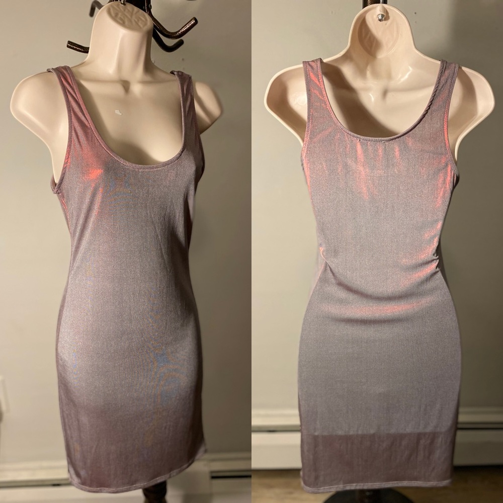 Foil tank dress